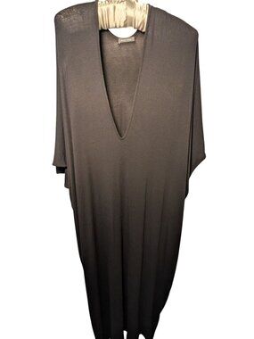 Riller & Fount Black Luca Modal Caftan Maxi Dress, One Size